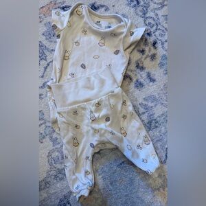 H&M Cream two piece set with MIFFY & Fruit Print